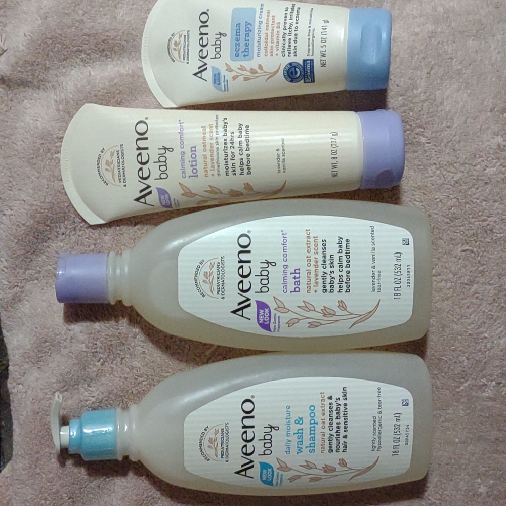 AVEENO BABY WASH & CREAM for Day & Night 🌃